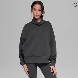 Hazy Mock Neck Pullover - Anthracite